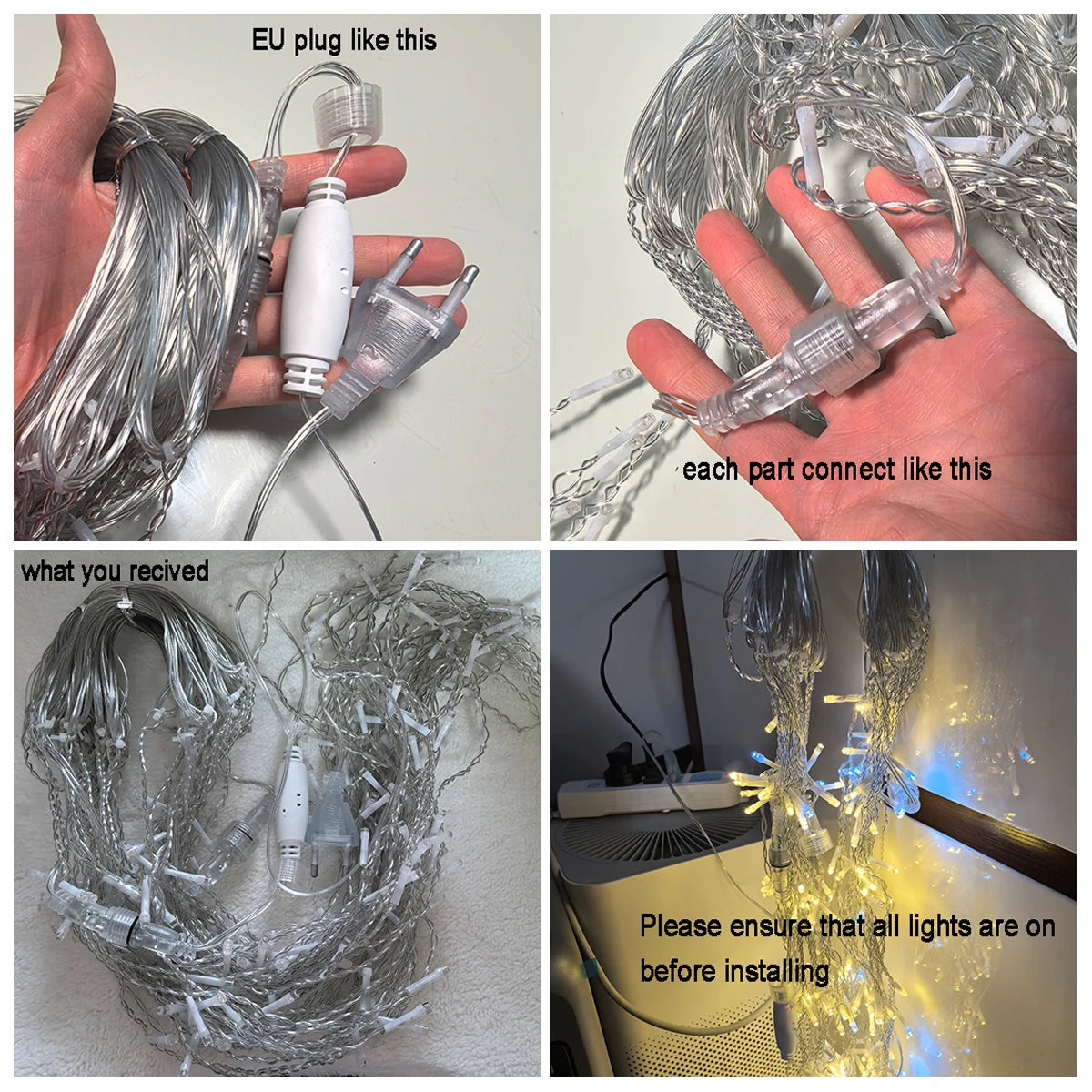 Snowfall Curtain Lights